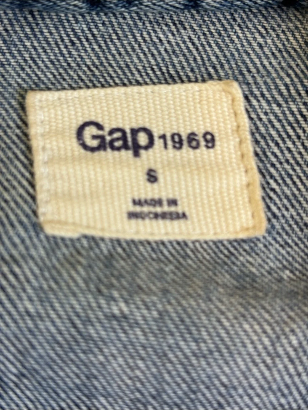 Gap 1969 Icon Denim Jacket Smith Dark Indigo Trucker Jacket Small EUC